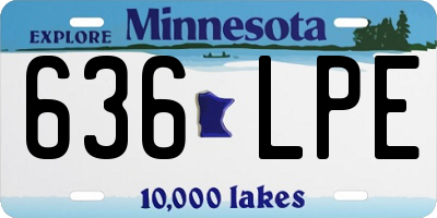 MN license plate 636LPE