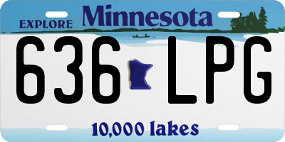 MN license plate 636LPG