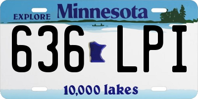 MN license plate 636LPI