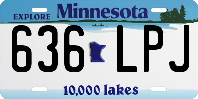 MN license plate 636LPJ