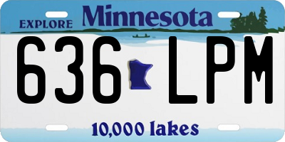 MN license plate 636LPM