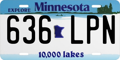 MN license plate 636LPN
