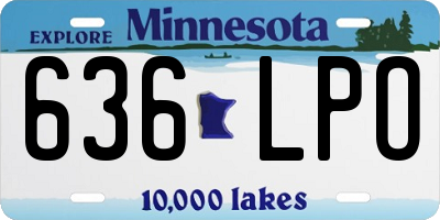 MN license plate 636LPO