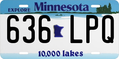 MN license plate 636LPQ
