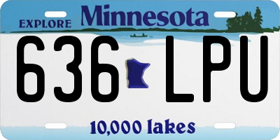 MN license plate 636LPU