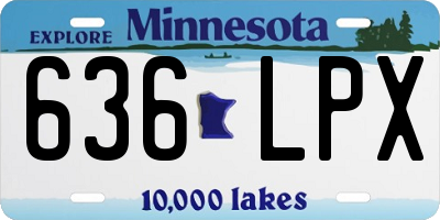 MN license plate 636LPX