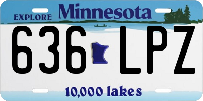 MN license plate 636LPZ
