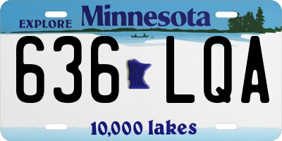 MN license plate 636LQA