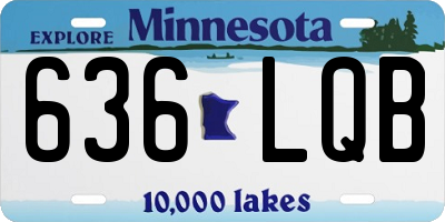 MN license plate 636LQB