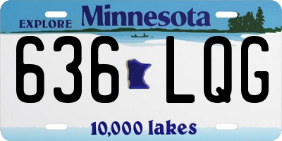 MN license plate 636LQG