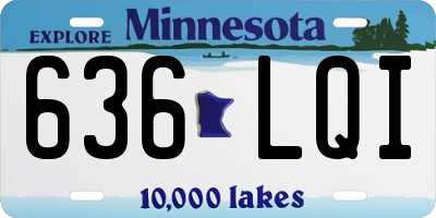 MN license plate 636LQI