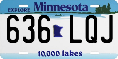 MN license plate 636LQJ