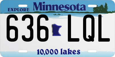 MN license plate 636LQL