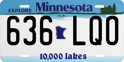 MN license plate 636LQO