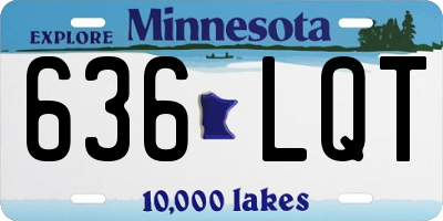 MN license plate 636LQT