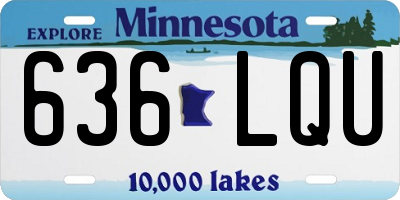 MN license plate 636LQU