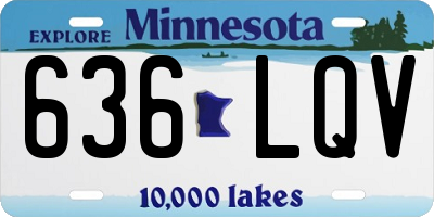MN license plate 636LQV
