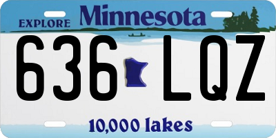 MN license plate 636LQZ