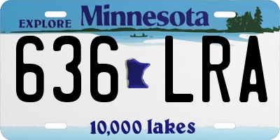 MN license plate 636LRA