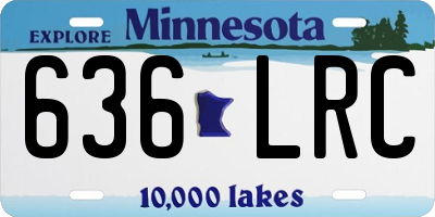 MN license plate 636LRC