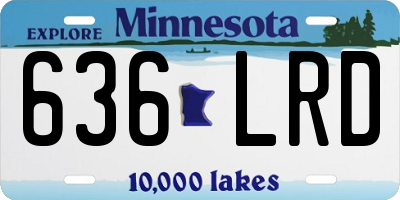 MN license plate 636LRD