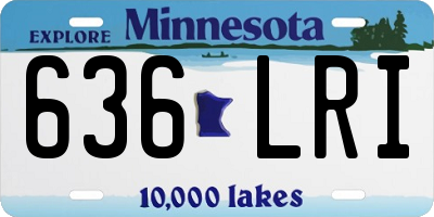 MN license plate 636LRI