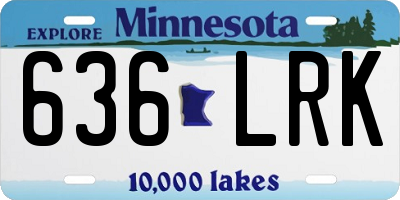 MN license plate 636LRK