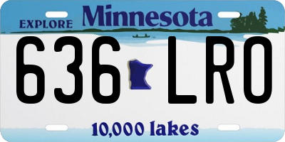 MN license plate 636LRO