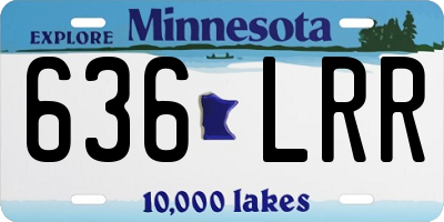 MN license plate 636LRR