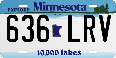 MN license plate 636LRV