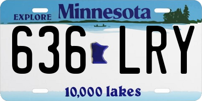 MN license plate 636LRY