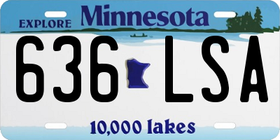 MN license plate 636LSA