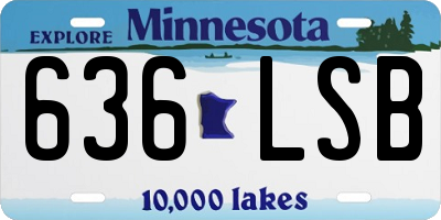 MN license plate 636LSB