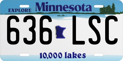 MN license plate 636LSC