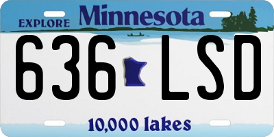 MN license plate 636LSD