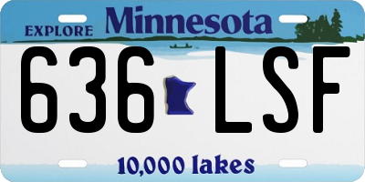 MN license plate 636LSF
