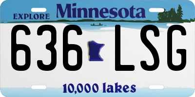 MN license plate 636LSG
