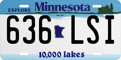 MN license plate 636LSI