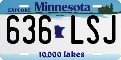 MN license plate 636LSJ