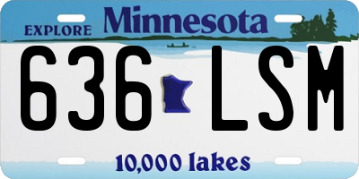 MN license plate 636LSM