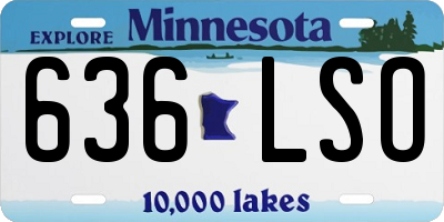 MN license plate 636LSO
