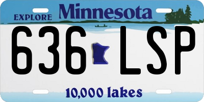 MN license plate 636LSP