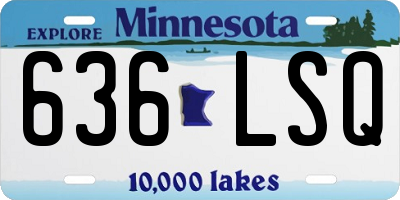 MN license plate 636LSQ
