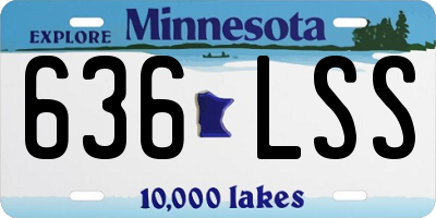 MN license plate 636LSS