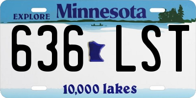 MN license plate 636LST