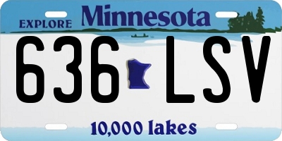 MN license plate 636LSV