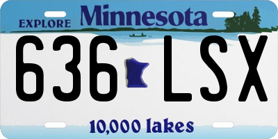 MN license plate 636LSX