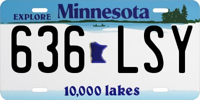 MN license plate 636LSY