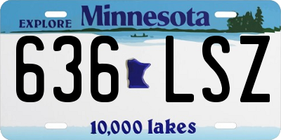 MN license plate 636LSZ