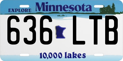 MN license plate 636LTB